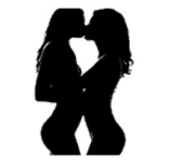 Cuddle House emblem: two women embracing